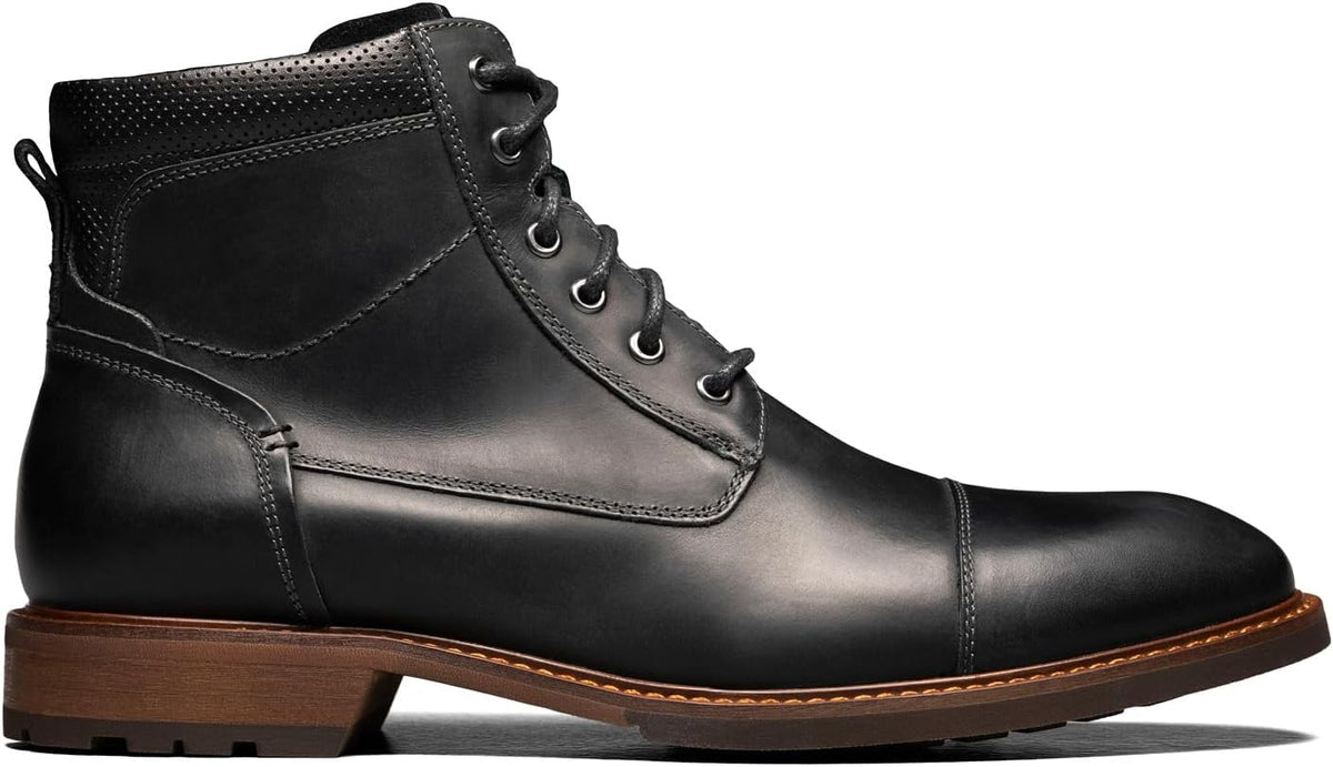 Men's Cap Toe Ankle Boots Classic Casual Dress Shoes
