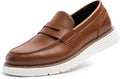 Men's Round Toe Slip-On Dress Shoes with Non-Slip Sole