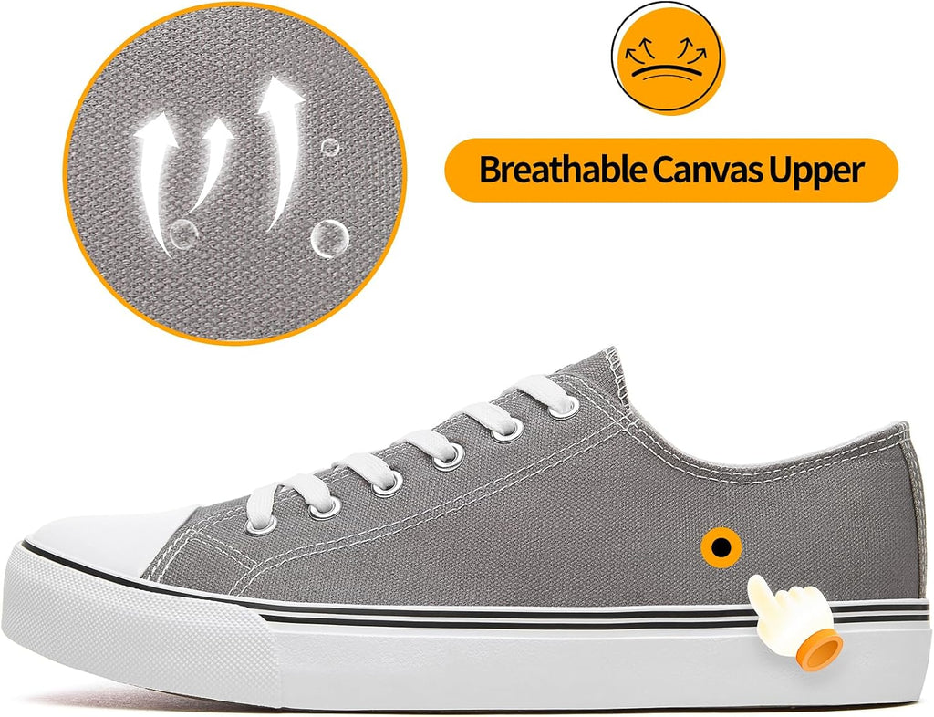 Men's Classic Low Top Canvas Sneakers Casual Fashion Shoes