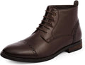 Men's Cap Toe Oxford Ankle Boots Elegant Dress Shoes