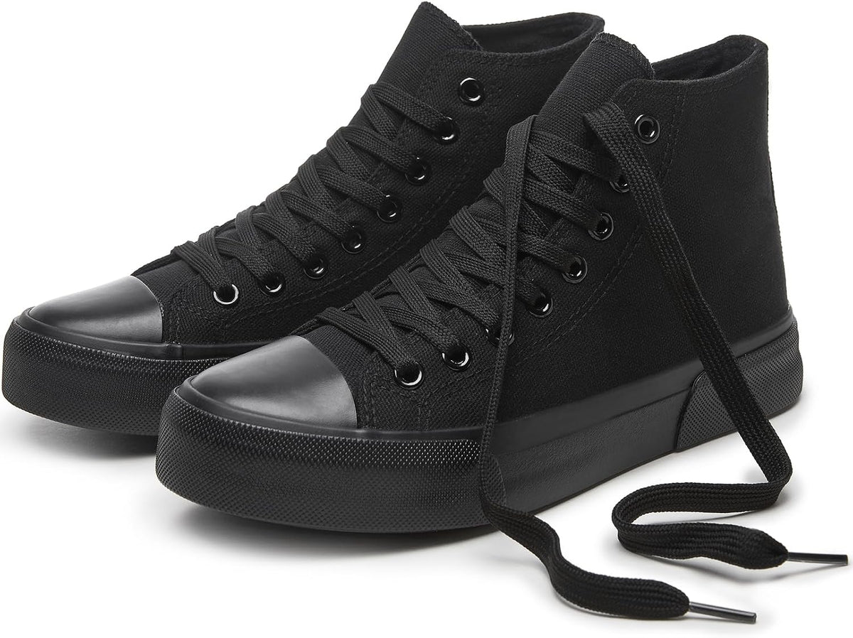 Unisex High Top Canvas Sneakers Classic Lace-Up Casual Shoes