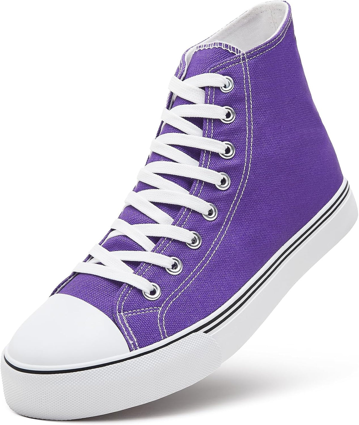 Men's High Top Canvas Sneakers Lace-Up Classic Casual Shoes