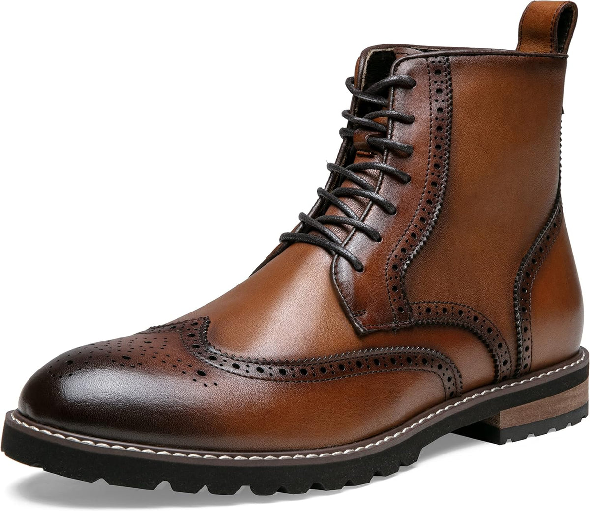Men's Premium Leather Cap Toe Boots Classic Dress Shoes