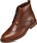 Men's Brogue Oxford Ankle Boots Classic Formal Dress Shoes