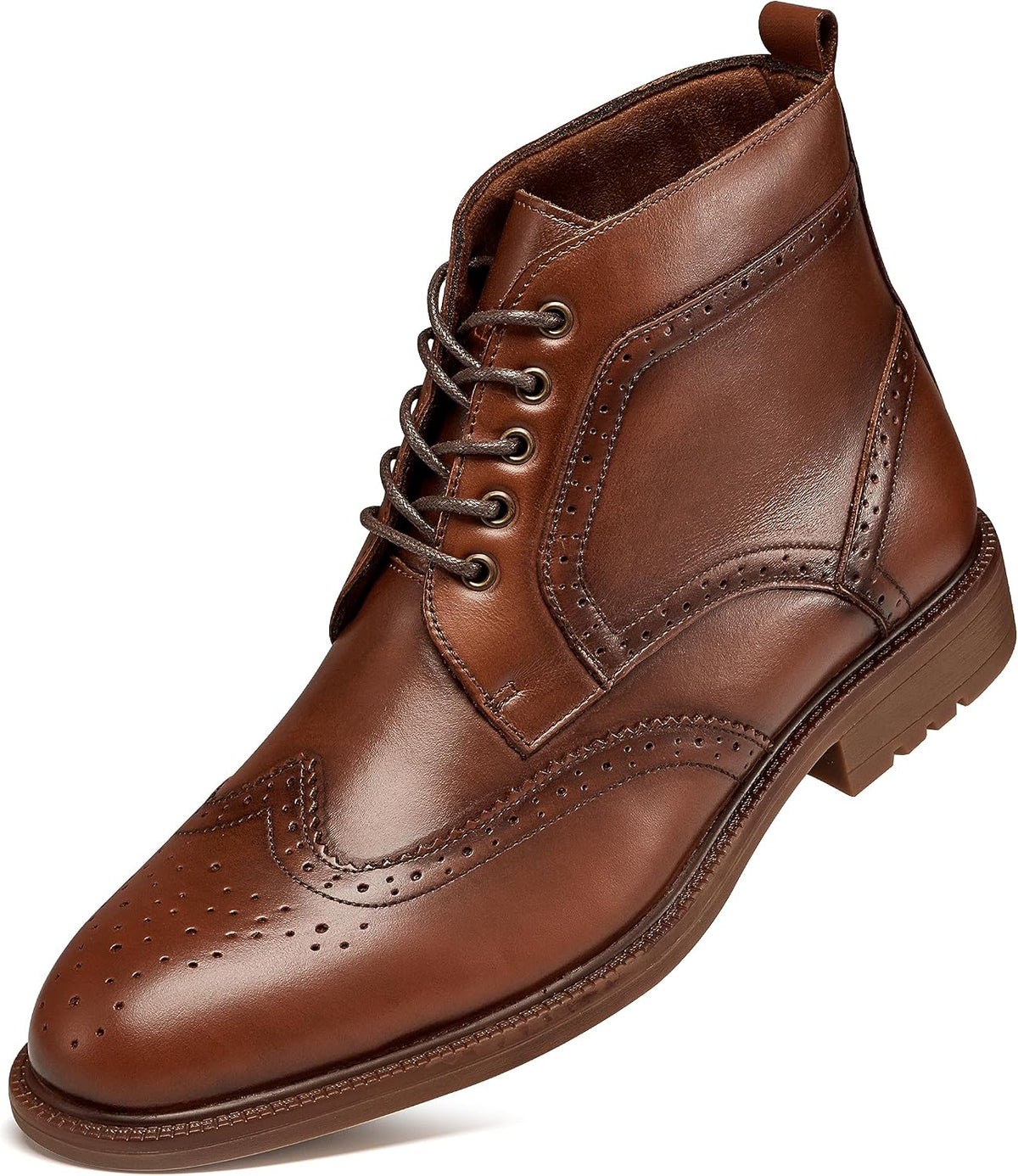 Men's Brogue Oxford Ankle Boots Classic Formal Dress Shoes