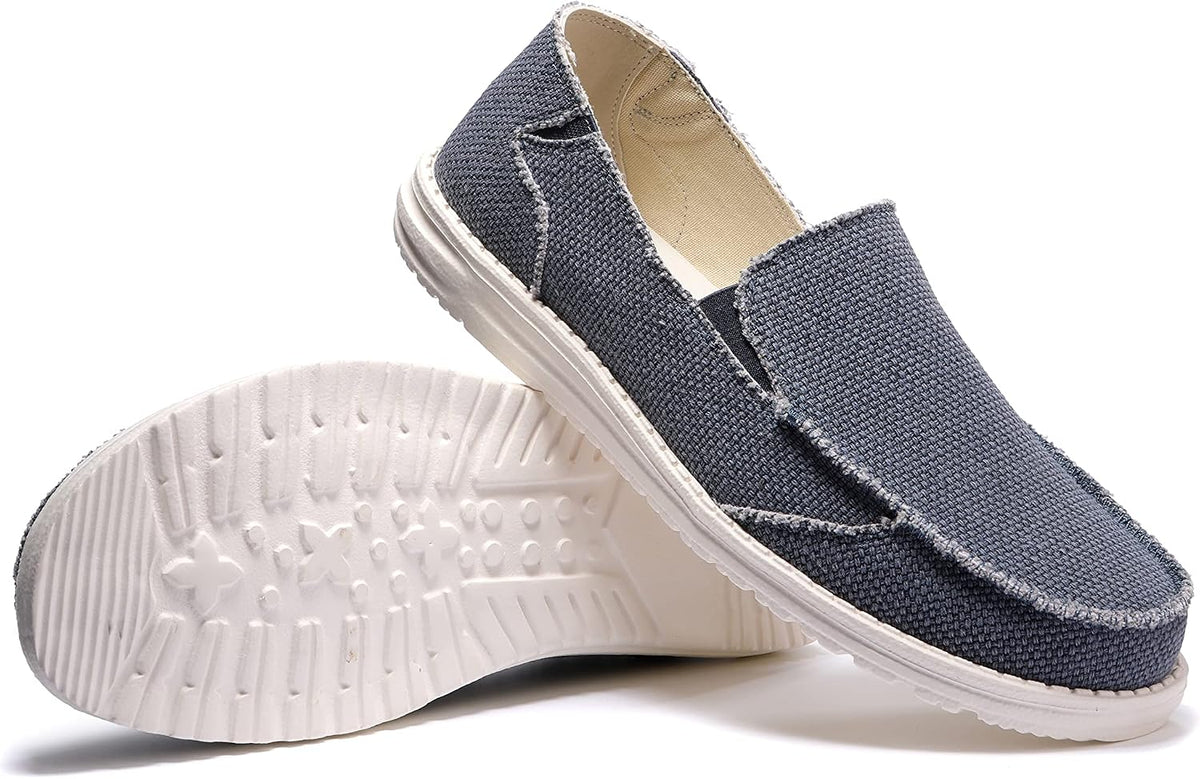 Men's Canvas Sneakers Lace-Up Comfortable Everyday Shoes