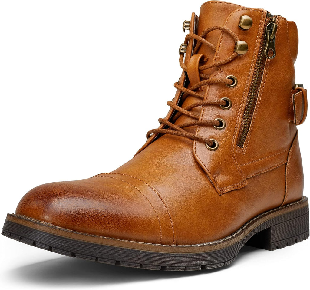 Men's Casual Motorcycle Combat Ankle Boots Versatile Outdoor Footwear